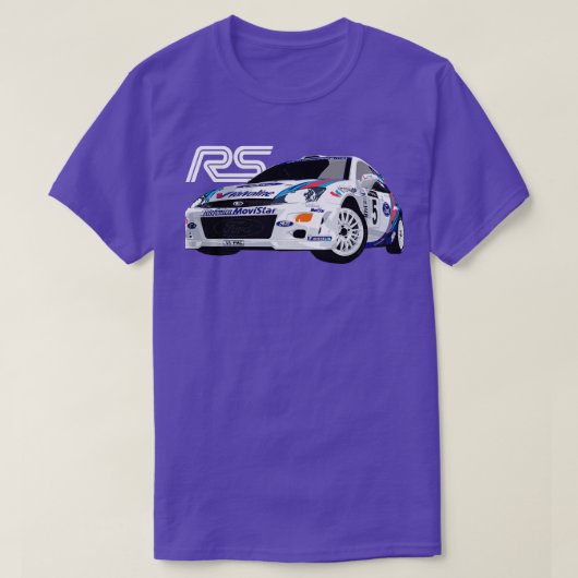 T-shirt Championne du rallye Colin McRae MK1 RS écoutille (Design devant)