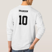 T-shirt CHAMPS DE football BLACK blanc personnalisé GOL fa (Dos)