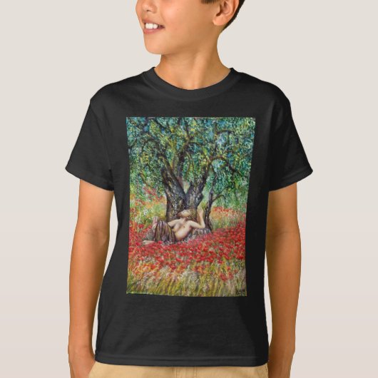 T-SHIRT CHAMPS DE PAN, D'OLIVE ET DE POPPY (Devant)