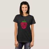 T-shirt Champs Éternels de Fraise Mignon (Devant entier)