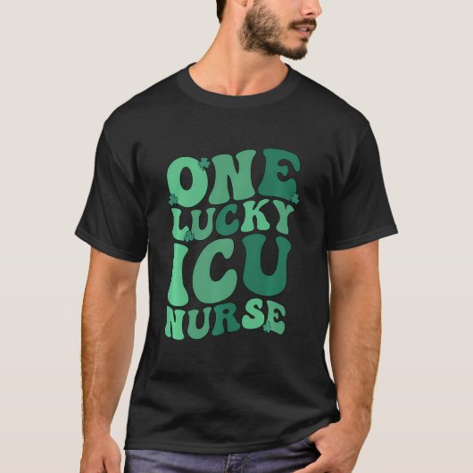 T-shirt Chance Infirmière Icu St. Patrick'S Day Soins inte (Devant)