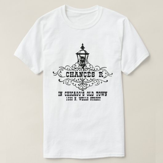 T-shirt Chances R Restaurant, Chicago et Chicago (Design devant)