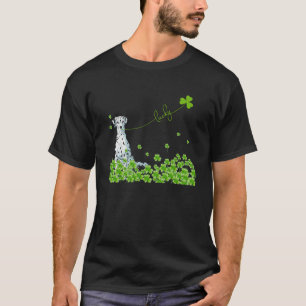 T-shirt Chanceux chien dalmate Shamrock Saint Patrick jour