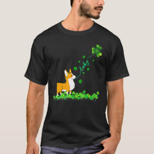 T-shirt Chanceux Corgi Chien Vert Pour Chien St Patrick Da