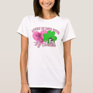 T-shirt Chanceux dans l'amour avec mon soldat