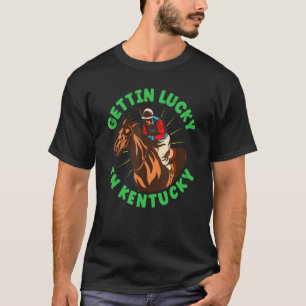 T-shirt Chanceux dans les courses de chevaux vintage du Ke