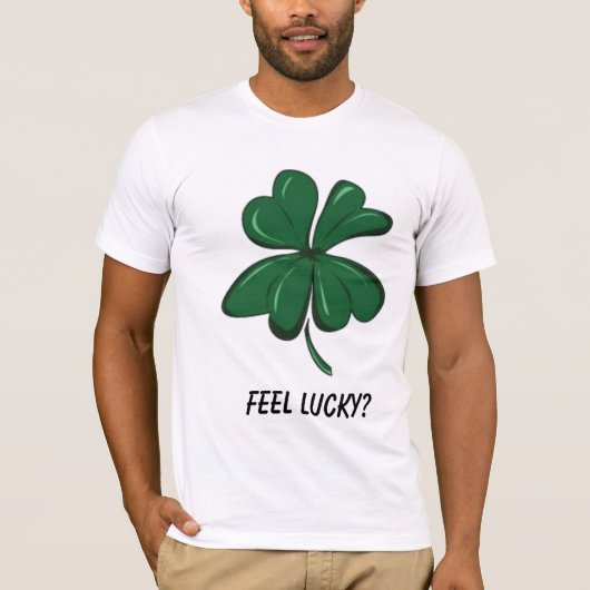 T-shirt chanceux de sensation (Devant)