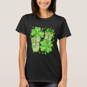 T-shirt Chanceux et caféiné trèfle de la Saint-Patrick