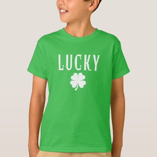 T-Shirt Chanceux Trèfle à Quatre Feuilles Saint Pa (Devant)