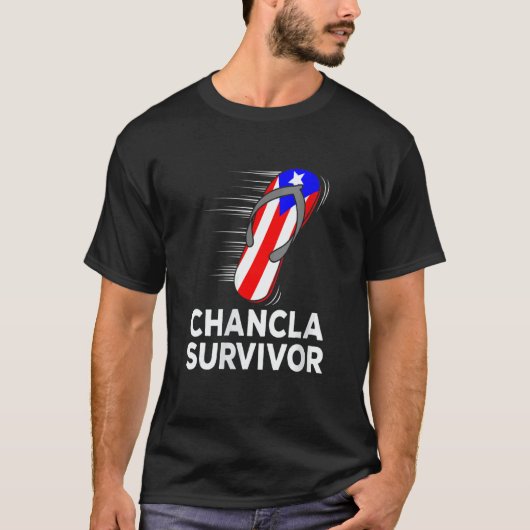 T-shirt Chancla Puerto Rico  Spanish Joke Idea (Devant)