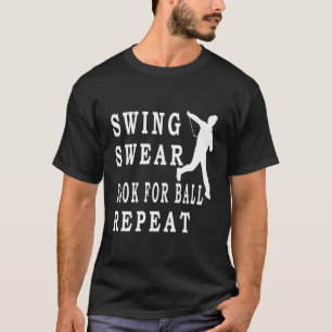 T-shirt Chandail À Swing Chercher Balle Répéter Funny Golf