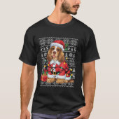 T-shirt Chandail de Noël Chaud Père Noël Cocker Spaniel Ch (Devant)