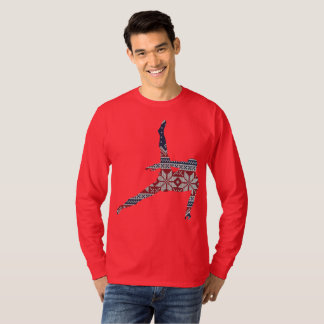 T-shirt Chandail de Noël de gymnastique - la silhouette