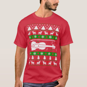 T-shirt Chandail De Noël Laide Violon Pour Les Amateurs