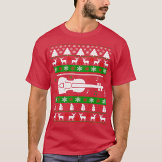 T-shirt Chandail De Noël Laide Violon Pour Les Amateurs