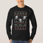 T-shirt Chandail de Noël moche à vélo<br><div class="desc">Cadeaux de Noël moches à vélo</div>