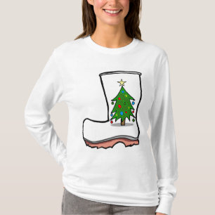 T-shirt Chandail de Noël moche Cajun Bottes de crevaison