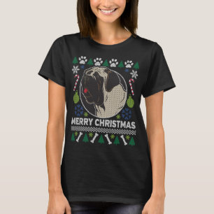 T-shirt Chandail de Noël moche de Bull Mastiff