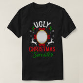 T-shirt Chandail de Noël moche drôle avec Hommes Miroir Fe (Design devant)