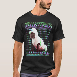 T-shirt Chandail de Noël moche Funky French Bulldog Chien