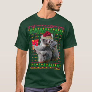 T-shirt Chandail de Noël moche Koala Cadeau Funny Santa Ha