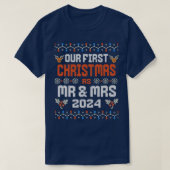 T-shirt Chandail de Noël moche Notre premier Noël 2024 TS (Design devant)