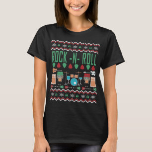 T-shirt Chandail de Noël moche Rock n Roll