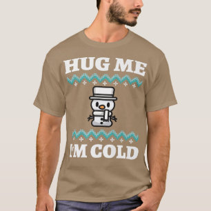 T-shirt Chandail de Noël moche Snowman Ugly Hanoukka Hug M