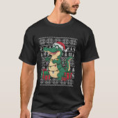 T-shirt Chandail de Noël style laide Père Noël Alligator C (Devant)