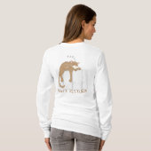 T-shirt Chandail en T drôle avec chat sur le dos (Dos entier)