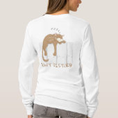 T-shirt Chandail en T drôle avec chat sur le dos (Dos)