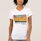 T-shirt Chandail féminin en coton fin Sunset (Devant)