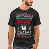 T-shirt Chandail laid d'assureur de Joyeux Noël (Devant)