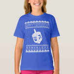T-shirt Chandail laid de Hanoukka<br><div class="desc">Célébrez Hanoukka dans cette conception laide très fraîche de chandail de Hanoukka.  Plus d'idées de cadeau chez www.zazzle.com/5fingerdiscount*</div>