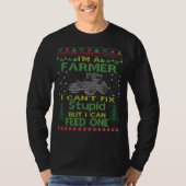 T-shirt Chandail laid de Noël d'agriculteur (Devant)