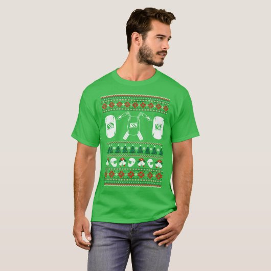 T-shirt Chandail laid de Noël de profession de soudure de (Devant entier)