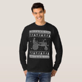 T-shirt Chandail laid de Noël de tracteur (Devant entier)
