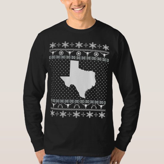 T-shirt Chandail laid de Noël du Texas (Devant)