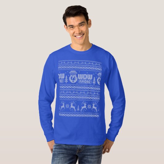 T-shirt Chandail laid par radio de Noël de WDW (Devant entier)