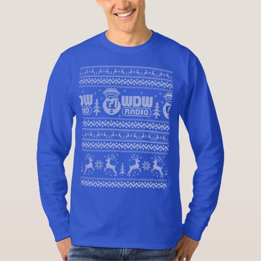 T-shirt Chandail laid par radio de Noël de WDW (Devant)