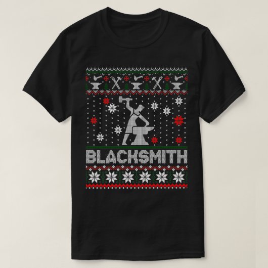 T-shirt Chandail moche de Noël de l'aube de forgeron (Design devant)