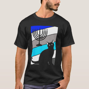 T-shirt Chandeleur de chat Hanukkah Mignon Chat Chanukah J