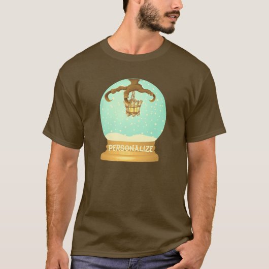 T-shirt Chandelier en os de talon d'hibou tomber un globe (Devant)
