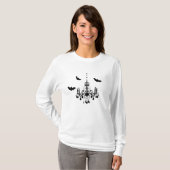 T-shirt Chandelier et chauves-souris (Devant entier)
