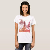 T-shirt chandelier orange paris tour eiffel (Devant entier)