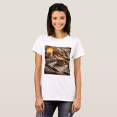 T-shirt Chandelles et couverture chaleureuses (Devant entier)