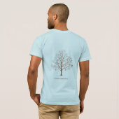 T-shirt Change is Beautiful Inspirational Tree Sketch (Dos entier)