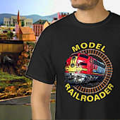 T-shirt Change Text Model Railroader Red Yellow Diesel Thr