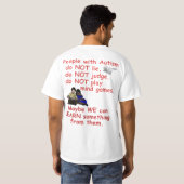 T-shirt Changement autiste de Daughter/Do pas pour le (Dos entier)