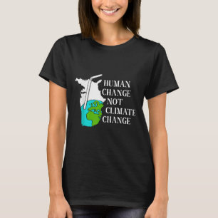 T-shirt Changement Climatique Humain Réchauffement Climati